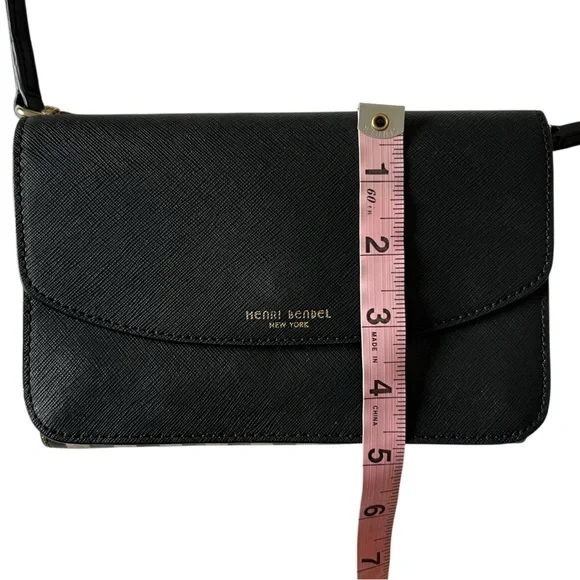 Henri Bendel 2 in 1 Centennial Stripe Wallet On A String / Black Crossbody Purse - Picture 16 of 16